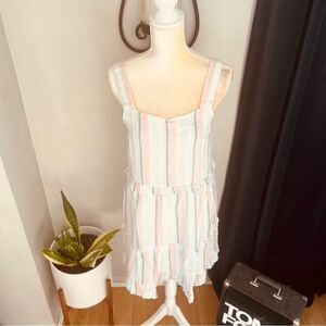 RAILS Sandy Linen Blend Shift Dress, Summer Vacation Airy Dress, Pastel, NWT